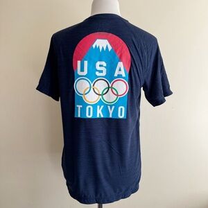 2020 2021 Tokyo Olympics T-Shirt Men’s Size Small Shirt Team USA Navy Blue Red